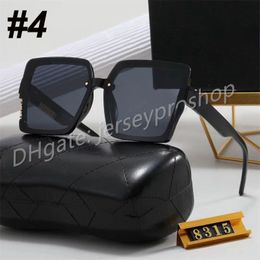 Fashion Square Frame Letter LOGO Square Frame Sunglasses 7Colors With Box