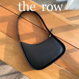 Womens the row half moon Shoulder Bags Luxury Designer Genuine Leather Underarm Clutch Bags mens satchel Cross Body Totes fashion lady white pochette hand bag