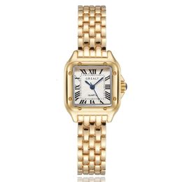 Relógios femininos moda feminina quadrado liga de ouro cinta luxo senhoras quartzo relógio de pulso qualidades feminino escala romana relógio 231027
