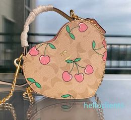 Heart-shaped Designer Bag Fashion Shoulder Bag Multiple Style Tote Bag Women Quality Leather Designers Handbags Cherry Print Ladies Crossbody Bags