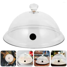 Dinnerware Sets 2 Pcs Micro-wave Oven Hood Plastic Platter Plate Cover Acrylic Insulation