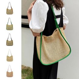 Evening Bags Women Straw Weaving Shoulder Bag Beach Tote Large Capacity Hollow Handbag Female Girls Casual Reusable Travel Shopping