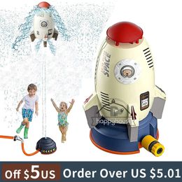 Baby Bath Toys Rocket Sprinkler for Kids Outdoor Yard Water Hydro 231115