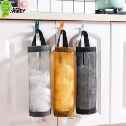 Garbage Bag Holder Dispenser Wall Mount Plastic Bag Hanging Storage Trash Bag Net Pocket Storage Box Household Kitchen Organiser