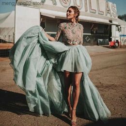 Runway Dresses Romantic Morocco High Low Bridal Women Size With Train Zipper Waistband Long Maxi Skirt Female Skirt Bottom T231027