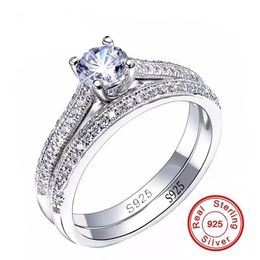 SONA CZ Diamant Engagement Rings Set 925 Sterling Silver Rings For Women Band Wedding Rings Promise Ring Bridal Jewelry261e