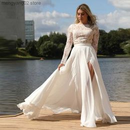 Runway Dresses Newest White Chiffon Women Skirts Sexy High Size Split A-line Long Bridal Bridesmaid Chiffon Skirts Women Bottoms Zipper T231027