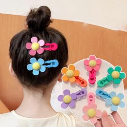 Hair Accessories 2Pcs/Lot Sweet Children Barrette Cute Fabric Flower Side Clip Hairpin Temperament Girls Headdress Headwear