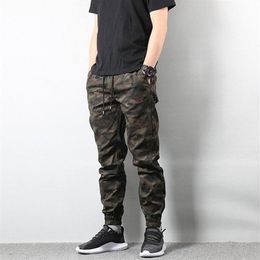 Autumn Fashion Men's Jogger Camo Pants Camouflage Cargo Men Army Homme Hip Hop US Size S-XL1 Men's210Z