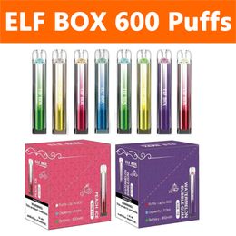 Original Doloda Disposable E-cigarettes Crystal Bar ELF BOX 600 Puffs Vape Pen 0% 2% 3% 5% 450mAh Battey 2ml Pods 10 Flavours