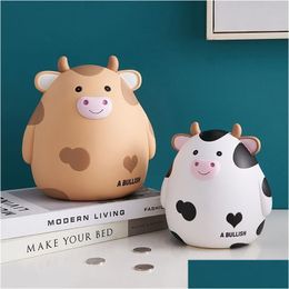 Decorative Objects Figurines Cartoon Cute Animal Shaped Piggy Bank Money Large Savings Birthday Children Gifts Coins Box Home Decor 20 Dhcnv