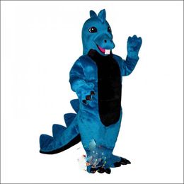 Halloween Blue Dino Mascot Costume Cartoon Anime theme character Adult Size Christmas Carnival Birthday Party Fancy Outfit