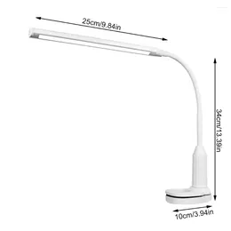 Table Lamps Clip-on LED Desk Lamp Dimmable Office Bedroom Study Reading Light Touch Control