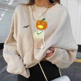 Men's Hoodies Sweatshirts Women Sweatshirts Fashion Modern Ladies Halloween Print Loose blouse tops Female O Neck Long Sleeve Hoodies Chic Pullovers Tops L231027