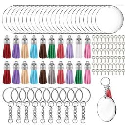 Keychains 200 Pcs Including Round Acrylic Clear Transparent Discs For Key Rings Jump Keychain Blanks Vinyl Crafting