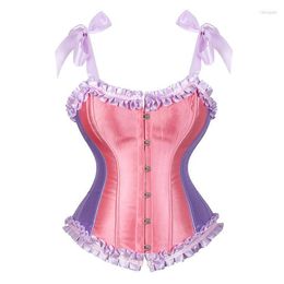 Bustiers & Corsets Cute Colourful Corset Bustier Top Women's Vintage Underwear Lolita Dress Shapewear Holiday Burlesque Costume