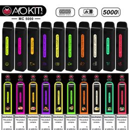 Disposable Vapes ECigarette Aokit MC5000 puffs 1.2Mesh Coil Vape With 10ml Prefilled Vaporizer Cartridge 650mah Rechargeable Device with 10 Fruit Flavours
