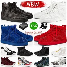 With Box Italy red bottoms dress shoes men women designer sneakers high low top boots black white luxury platform mens womens trainers K6wL#
