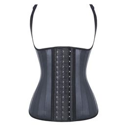 Women's Shapers Body Shaper 25 Steel Bones Latex Vest Waist Trainer Slimming Underwear Bodsuit Belt Modelling Strap307N