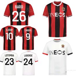 OGC Nice Soccer 1 Marcin Bulka Jerseys Club 9 Terem Moffi 26 Melvin Bard 11 Morgan Sanson 19 Khephren Thuram 24 Gaetan Laborde Football Shirt Kits 2023-24 Red White Team