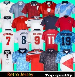 1982 1986 2002 2008 SEngland Retro Soccer Jerseys 1990 1994 1992 1996 1998 SHEARER GASCOIGNE OWEN GERRARD Scholes football shirt Uniforms