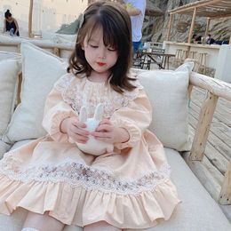 Girl Dresses Girls Dress Long Sleeve Lace Princess Fashion Kids Autumn Spring Birthday Party Toddler Clothes 2 3 4 5 6Y
