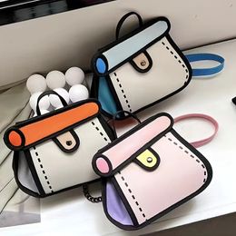 Evening Bags 2023 Anime Two Dimensional Cartoon Chain Women s Canvas Shoulder Bag Girl Backpack Diagonal Small 231026