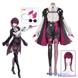 Costume Purple Wig Game Honkai: Star Rail Kafka Fullset Girl Halloween Carnival Cosplay Party Suit XS-XXL