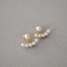 Hoop Earrings Creative Design From Japan And South Korea Detachable Floating Pearls Elegant Gentle Temperament 925 Silver Needles