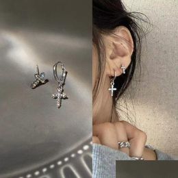 Stud Asymmetric Cross Stud Earrings For Women Grunge Fashion Style Piercing Earring With Hip Hop Jewelry Drop Delivery Jewelr Dhgarden Otqyw