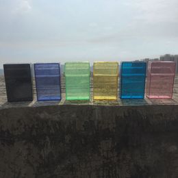 New Style Colorful Transparent Glitter Smoking Cigarette Cases Storage Box Portable Innovative Exclusive Housing Opening Flip Cover Moistureproof Stash Case DHL