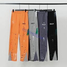 GalleryDeptss Tech Pants Erkekler Kot Mens Pants Swearpants Benekli Mektup Baskı Pamuk Kadın Çift Gevşek Çok Yönlü Düz Sonbahar Pantolon Yeni Stil US S-2XL