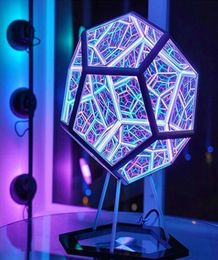 Infinity Dodecahedron Lamp Creative Cool Color Art Night Light Christmas Decoration Lighting Dream Starry Sky Lights218G2756781