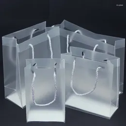 Gift Wrap 100pcs High Quality Waterproof Transparent PVC Bag Tote Plastic Bags For Party Wedding Supply