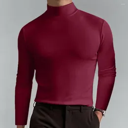 Men's T Shirts 2023 Men Autumn Winter Korean Pure Half Turtleneck Pullover Male Slim Warm Thick Cashmere Knitting Sweater Pullovers