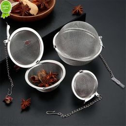 Tea Infuser Stainless Steel Ball Teapot Tray Spice Tea Strainer Mesh Sphere Lock Herbal Tea Filter Strainers Kitchen Accessories