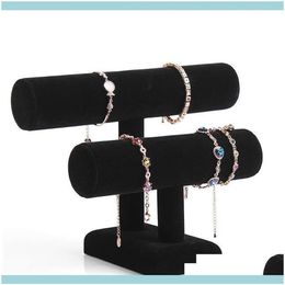 banner stand Jewelry Stand Packaging 2 Layer Veet Bracelet Necklace Display Angle Watch Holder T-Bar Multi-Style Optional Wfxxf Dr292d