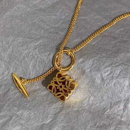 Collana designer Loews gioielli di lusso Orecchini quadrati Necclana 925 Ago d'argento 18K Gold Gold Calcolato Regalo di Natale Vintage Cavo