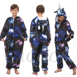Pajamas Kigurumi Kids Pajamas Unicorn Sleepwear For Children Animal Cartoon Blanket Costume Winter Boys Girls Licorne Onesies Jumpsuits 231026