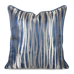 Pillow Luxury Jacquard Cover 30x50 45x45 50x50 60x60cm High-end Decorative Stripe Sofa Livingroom Decor Pillowcase