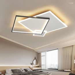 Chandeliers LED Chandelier For Living Room Dining Bedroom Children's Black Gold Modern Ceiling Lamp Square Indoor Smart Lighting