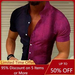 Men's Casual Shirts Shirt Button Up Summer Beach Short Sleeves Graphic Cheetah Print Turndown Street Vacation Button-Down Clothes