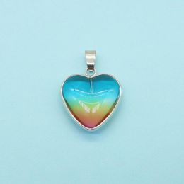 Pendant Necklaces 5pcs Glass Heart Shape Charms Hanging Wedding Party Decor Supplies Lovely Jewelry Necklace Accessories Decoration Crafts