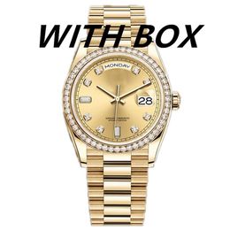 Mens Gold Watch Automatic Mechanical Watch 41mm Full Stainless Steel Diamond Bezel Water Resistant Luminous Watches montre de luxe2718
