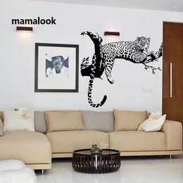 Wall Stickers Wild Large Leopard Animal Sticker Tiger Decal Art Mural Home Decor Black Colour