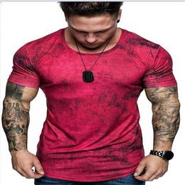 Mens Tie Dye t shirts 2021 Youth Fashion Street T-shirt Summer Men's Casual Short-sleeved Boy Round Neck Fitness Tees251x