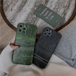 Quality Forest High Fashion Designer Phone Cases For 15 14 Pro 13 Pro12 11 Sets Max Plus Green Black Iphone Case 12