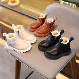 Boots Baby Kids Short Boots Autumn Winter Super Warm Girls Boys Shoes PU Leather Children Boots Fashion Toddler Boots Kids Snow Shoes 231026