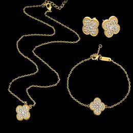 Queen Lotus High Quality Fashion 18K Gold Plated Flowers Series Bracelet Earrings Necklace Jewellery Set For Women Whole263m