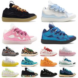 Designer Lavins Shoes Mens Shoes Curb Sneakers Women All Black Pink Grey Green Yellow Red Blue White Luxury Trainers Outdoor Hiking Walking Hiking